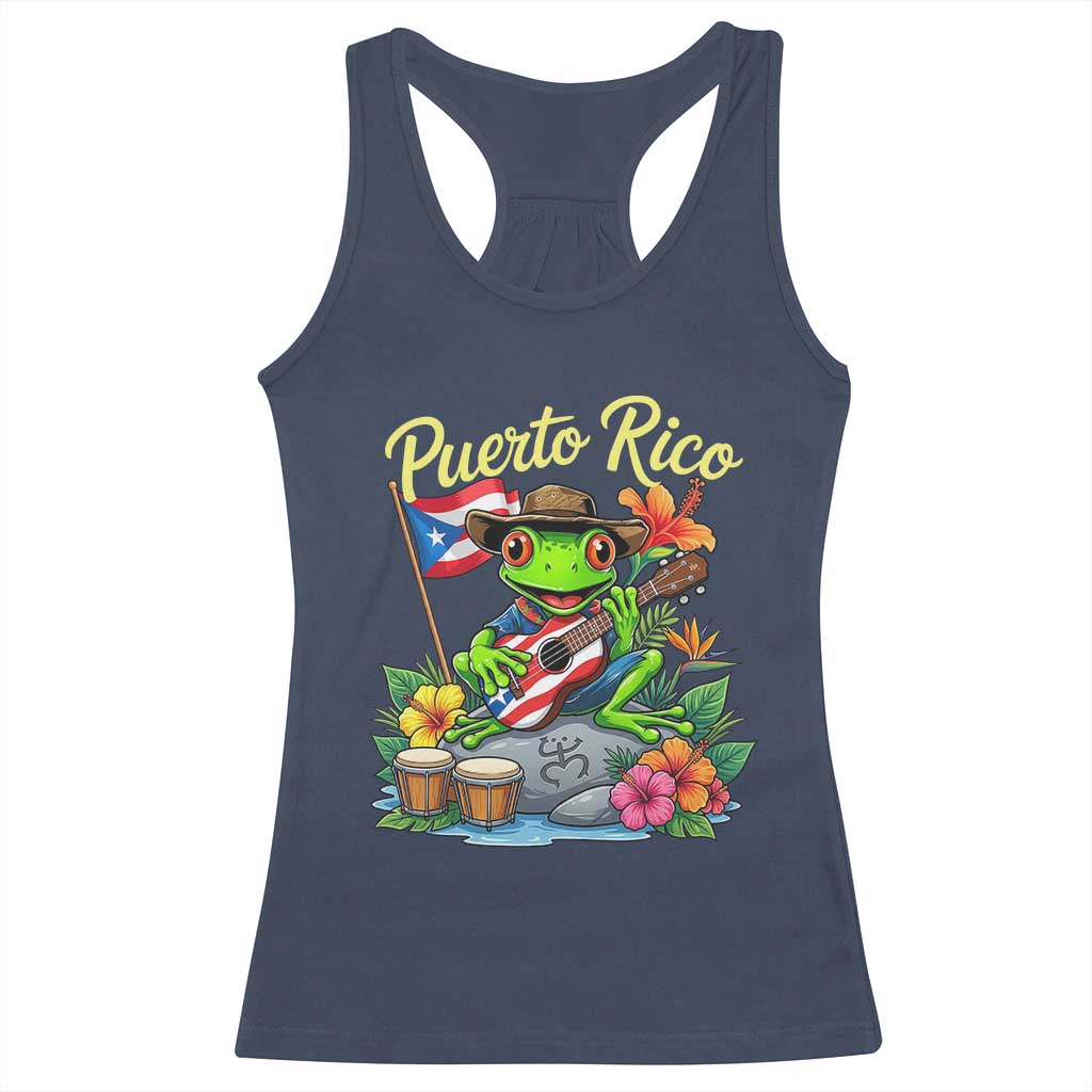 Hispanic Heritage Month Racerback Tank Top Taino Boricua Coqui Frog Puerto Rico