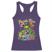 Hispanic Heritage Month Racerback Tank Top Taino Boricua Coqui Frog Puerto Rico