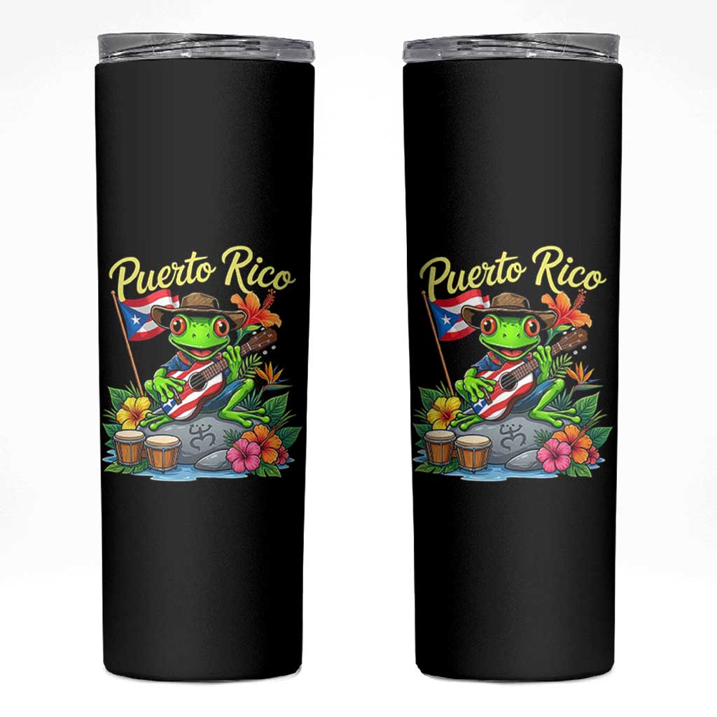 Hispanic Heritage Month Skinny Tumbler Taino Boricua Coqui Frog Puerto Rico