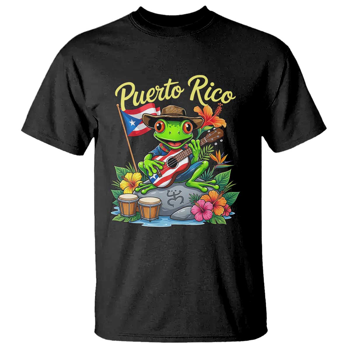 Hispanic Heritage Month T Shirt Taino Boricua Coqui Frog Puerto Rico