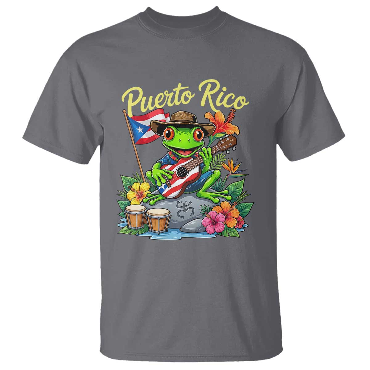 Hispanic Heritage Month T Shirt Taino Boricua Coqui Frog Puerto Rico