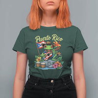 Hispanic Heritage Month T Shirt For Women Taino Boricua Coqui Frog Puerto Rico