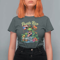 Hispanic Heritage Month T Shirt For Women Taino Boricua Coqui Frog Puerto Rico