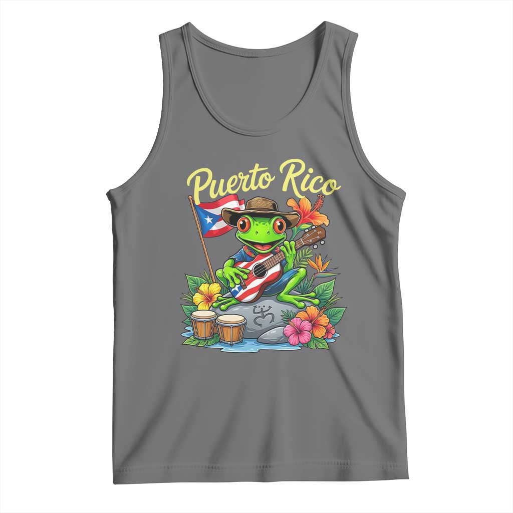 Hispanic Heritage Month Tank Top Taino Boricua Coqui Frog Puerto Rico