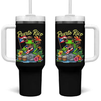 Hispanic Heritage Month Tumbler With Handle Taino Boricua Coqui Frog Puerto Rico