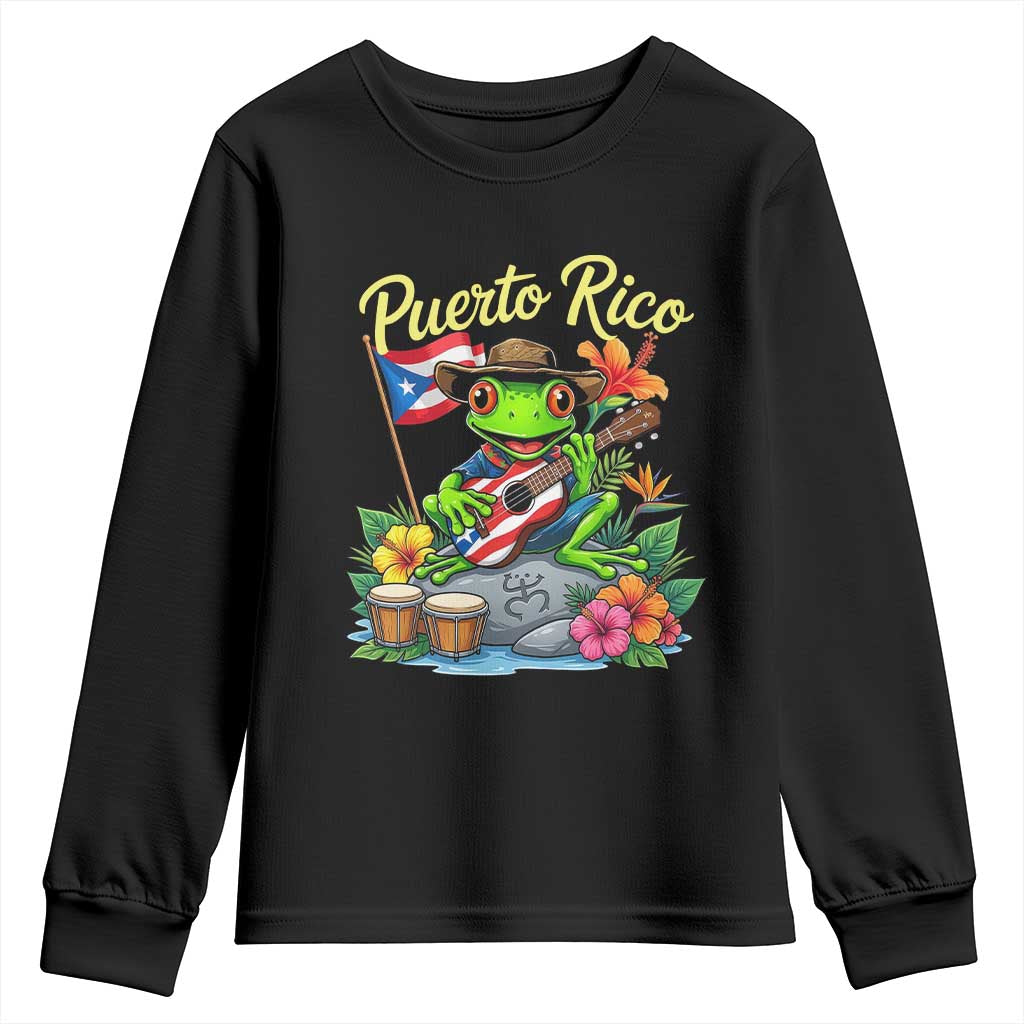 Hispanic Heritage Month Youth Sweatshirt Taino Boricua Coqui Frog Puerto Rico