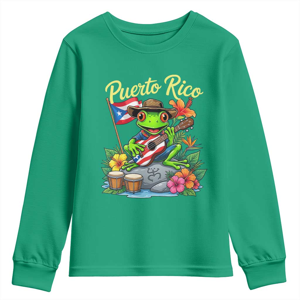 Hispanic Heritage Month Youth Sweatshirt Taino Boricua Coqui Frog Puerto Rico