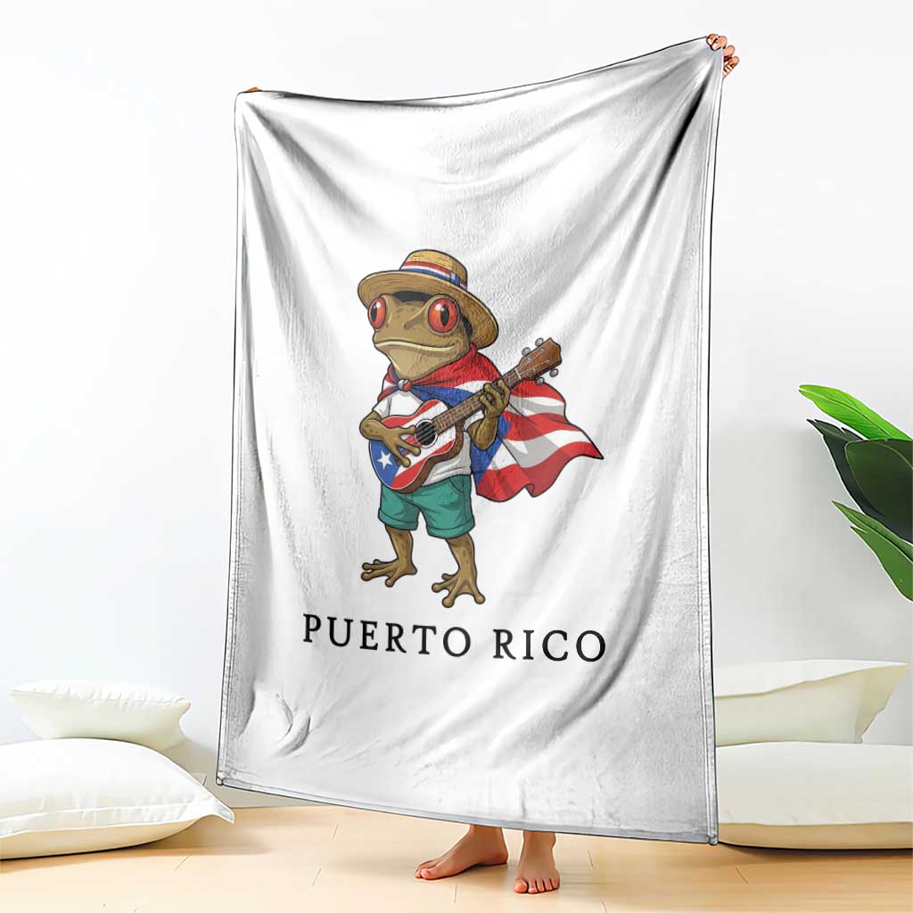 Coqui Frog Puerto Rico Throw Blanket Boricua Taino Island Pride