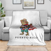Coqui Frog Puerto Rico Throw Blanket Boricua Taino Island Pride