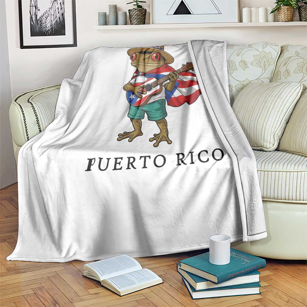 Coqui Frog Puerto Rico Throw Blanket Boricua Taino Island Pride