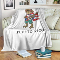 Coqui Frog Puerto Rico Throw Blanket Boricua Taino Island Pride