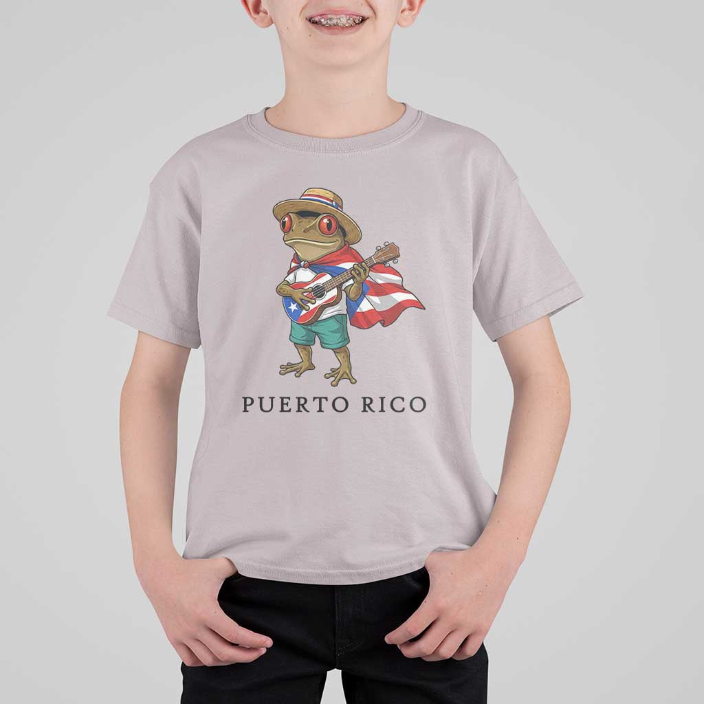 Coqui Frog Puerto Rico T Shirt For Kid Boricua Taino Island Pride