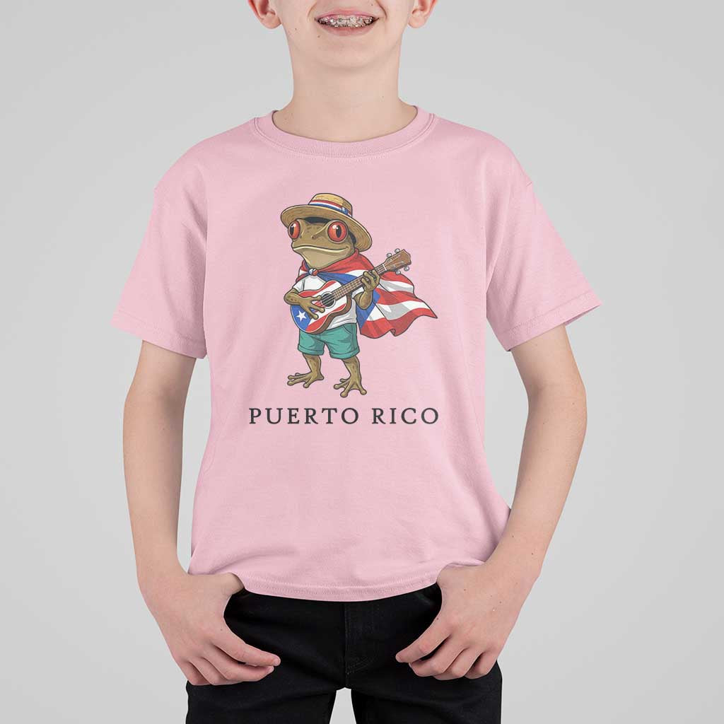 Coqui Frog Puerto Rico T Shirt For Kid Boricua Taino Island Pride