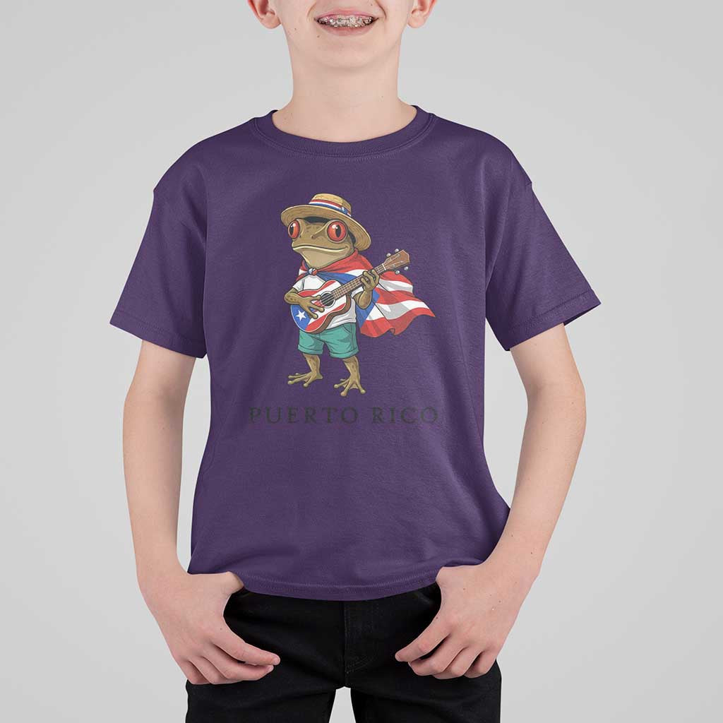 Coqui Frog Puerto Rico T Shirt For Kid Boricua Taino Island Pride
