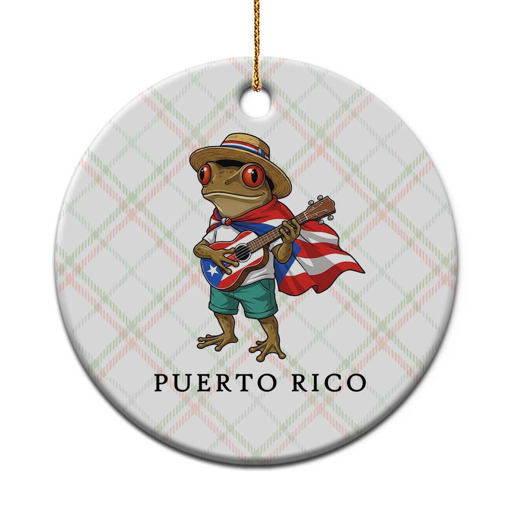 Coqui Frog Puerto Rico Ceramic Ornament Boricua Taino Island Pride