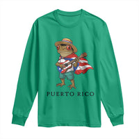 Coqui Frog Puerto Rico Long Sleeve Shirt Boricua Taino Island Pride