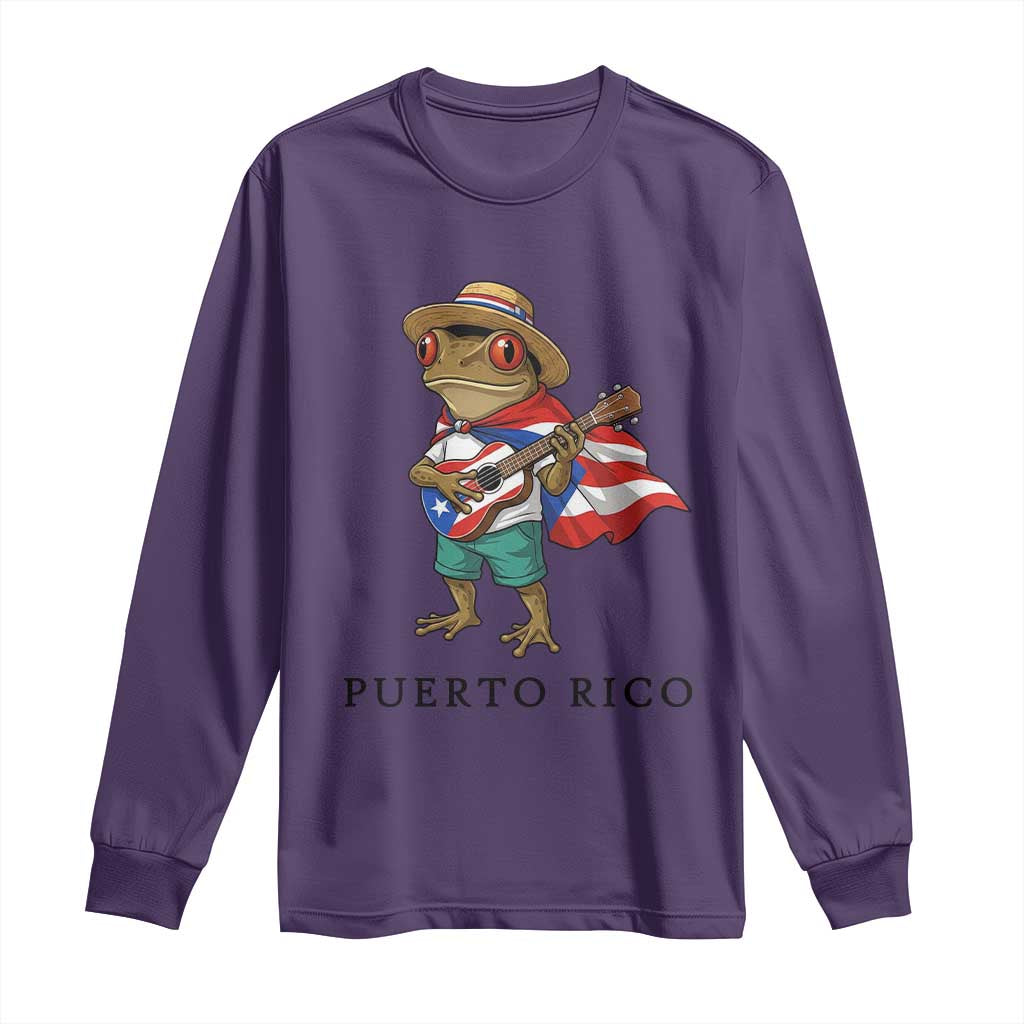 Coqui Frog Puerto Rico Long Sleeve Shirt Boricua Taino Island Pride