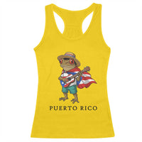 Coqui Frog Puerto Rico Racerback Tank Top Boricua Taino Island Pride