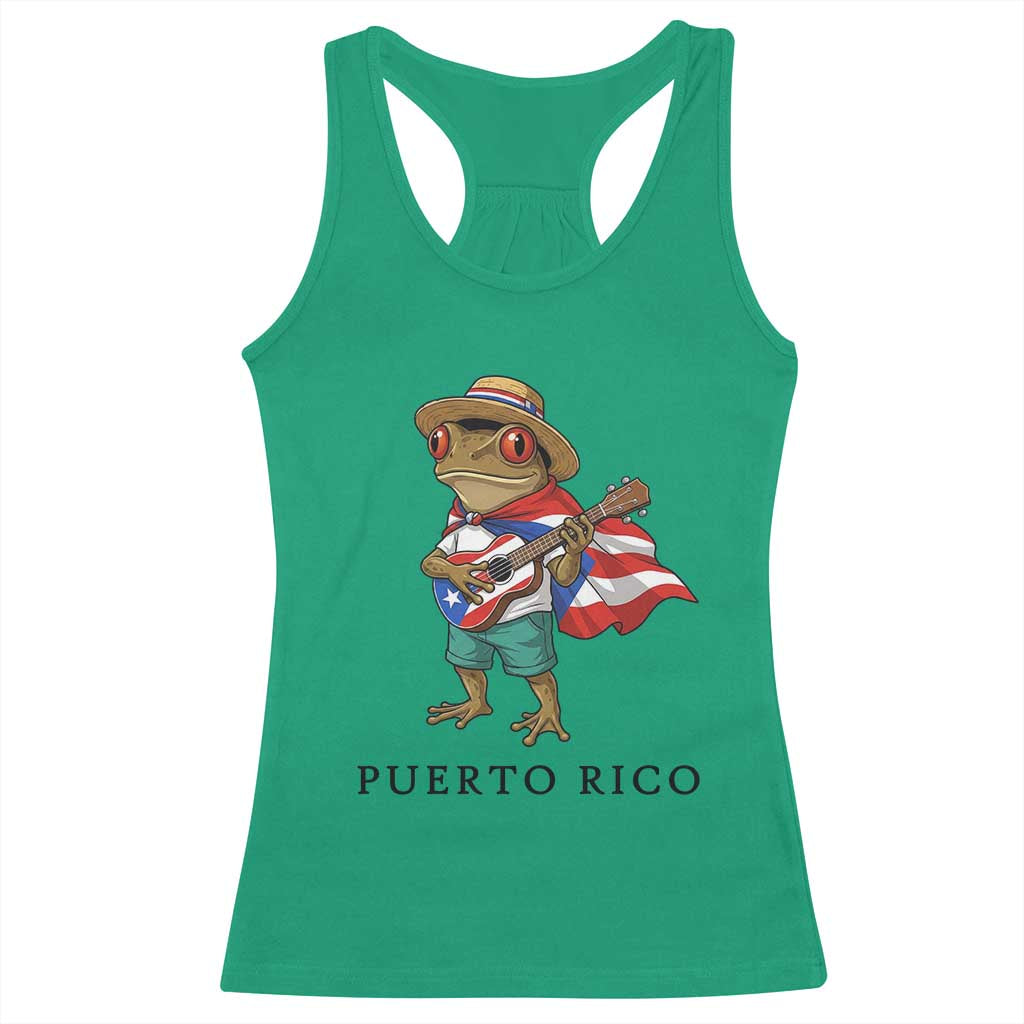 Coqui Frog Puerto Rico Racerback Tank Top Boricua Taino Island Pride