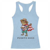 Coqui Frog Puerto Rico Racerback Tank Top Boricua Taino Island Pride
