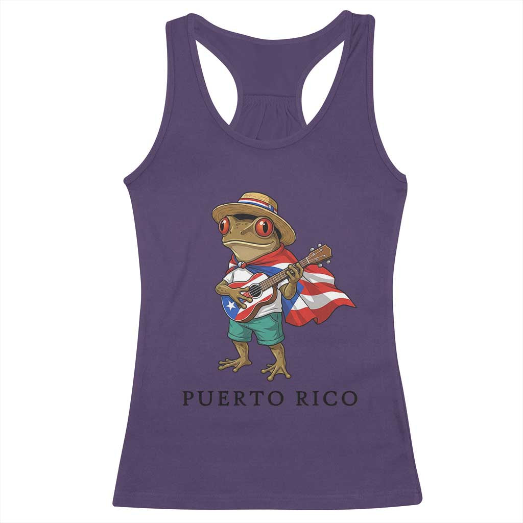 Coqui Frog Puerto Rico Racerback Tank Top Boricua Taino Island Pride