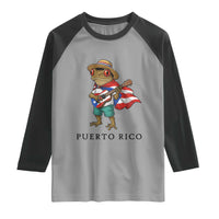 Coqui Frog Puerto Rico Raglan Shirt Boricua Taino Island Pride