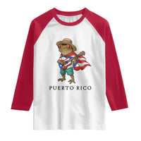 Coqui Frog Puerto Rico Raglan Shirt Boricua Taino Island Pride