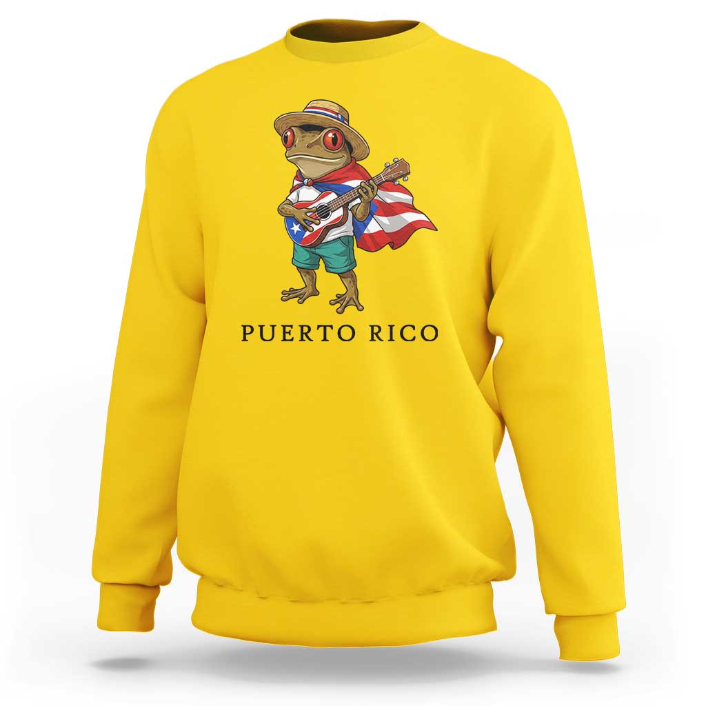 Coqui Frog Puerto Rico Sweatshirt Boricua Taino Island Pride