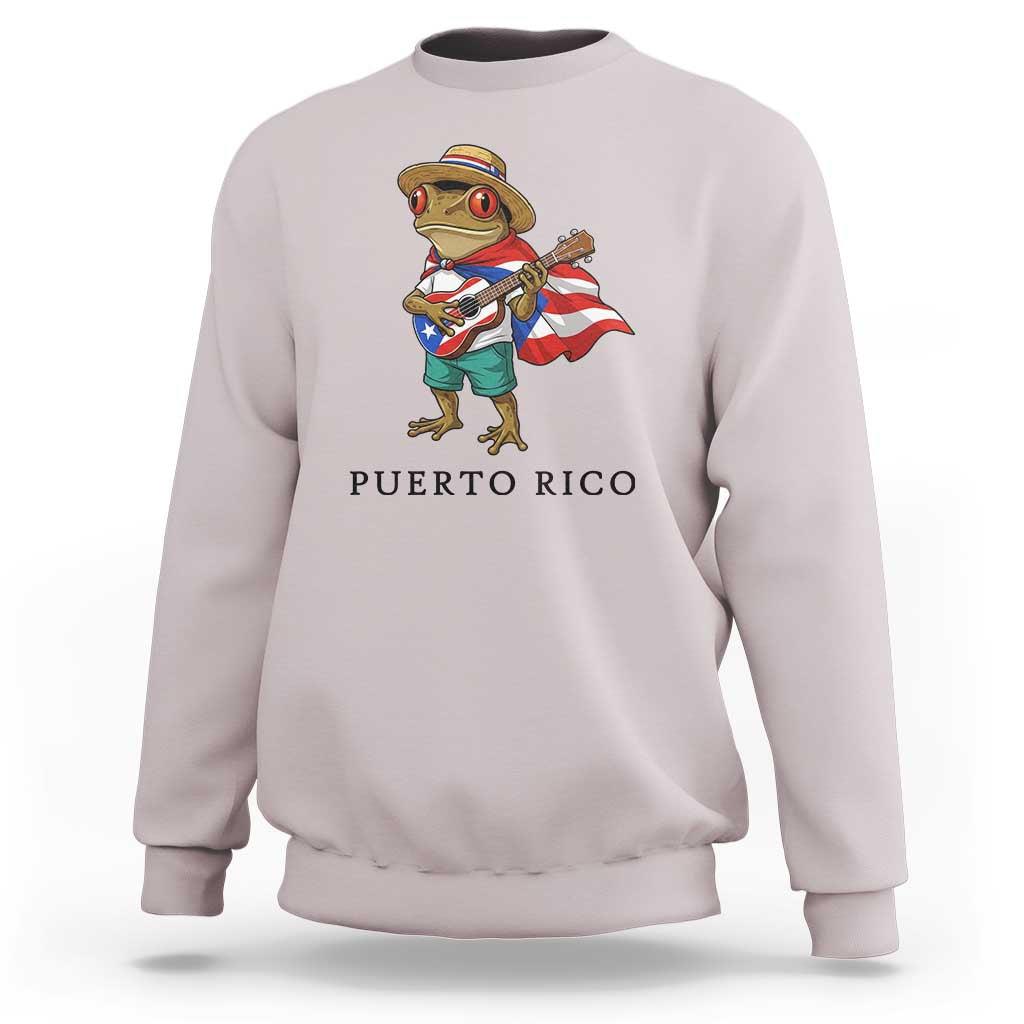 Coqui Frog Puerto Rico Sweatshirt Boricua Taino Island Pride