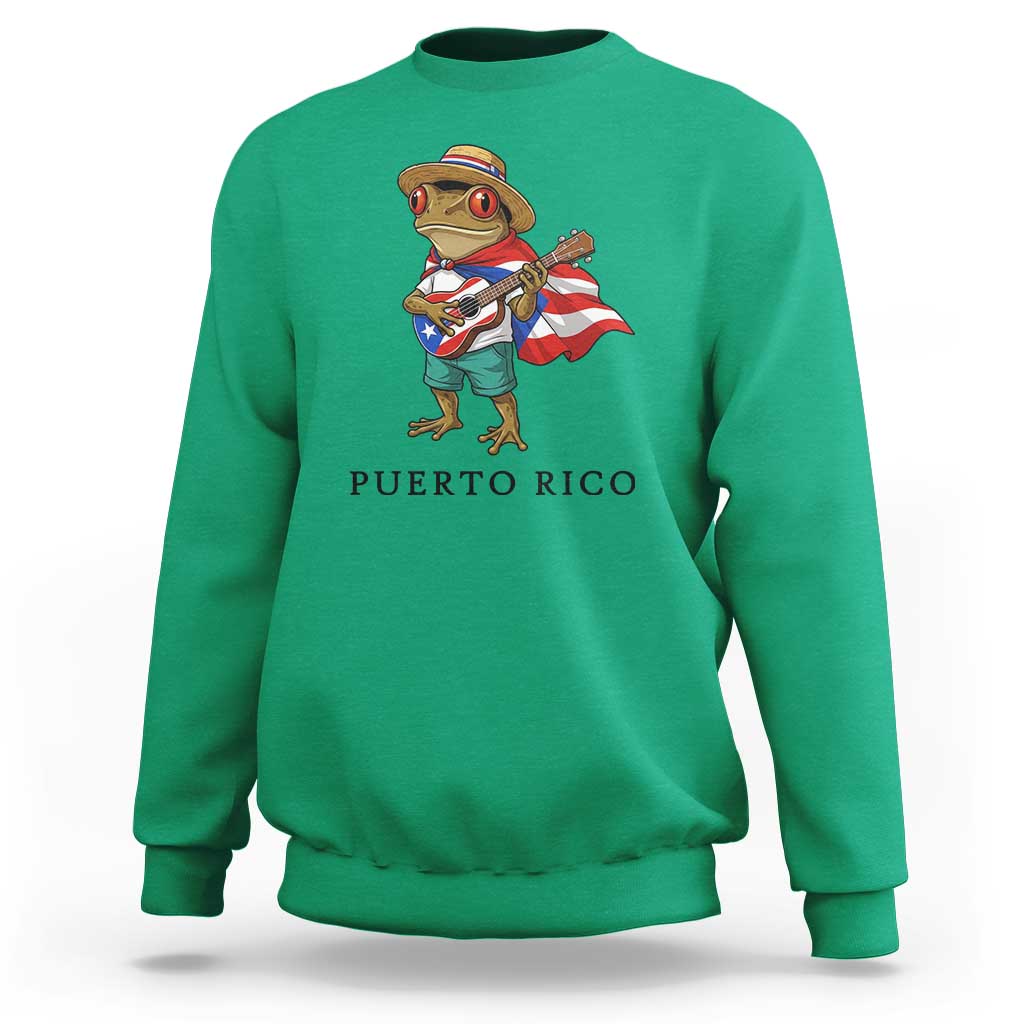 Coqui Frog Puerto Rico Sweatshirt Boricua Taino Island Pride