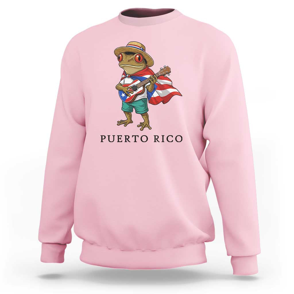 Coqui Frog Puerto Rico Sweatshirt Boricua Taino Island Pride