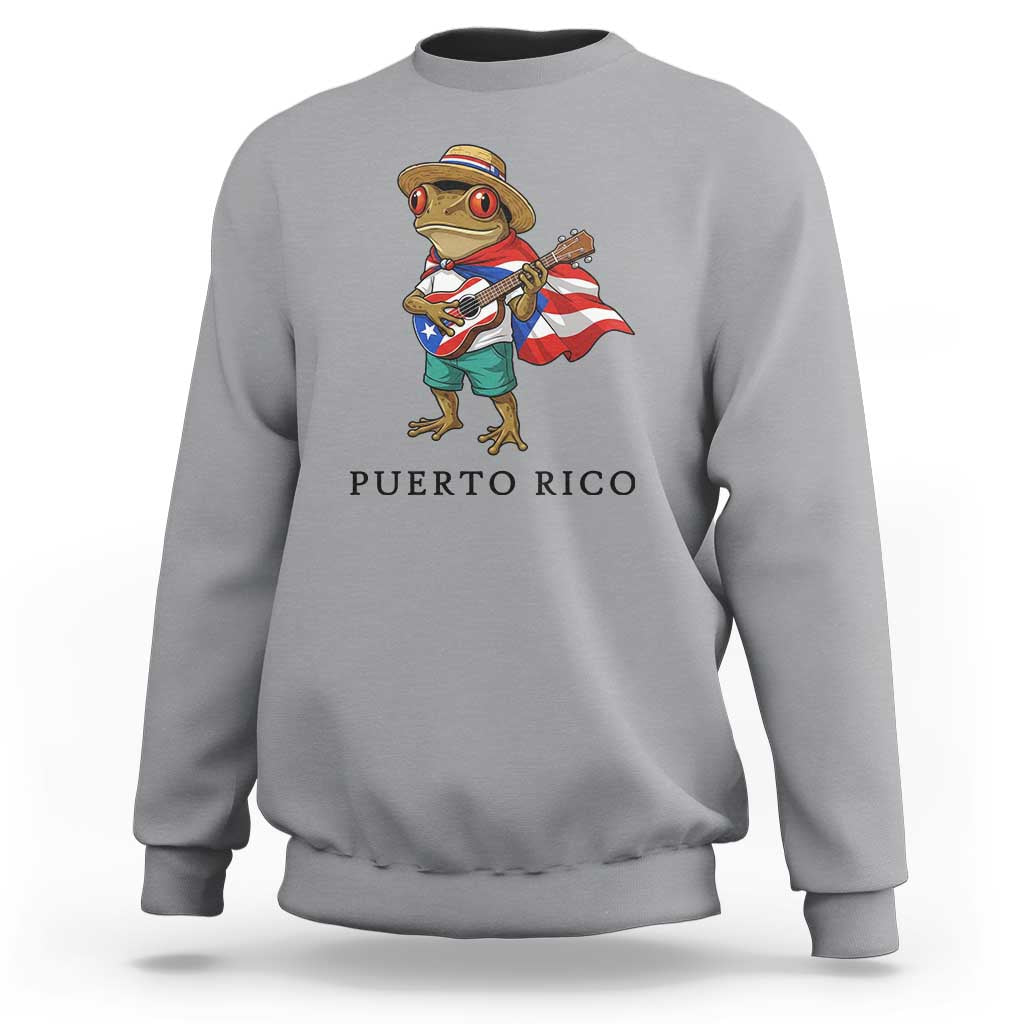 Coqui Frog Puerto Rico Sweatshirt Boricua Taino Island Pride