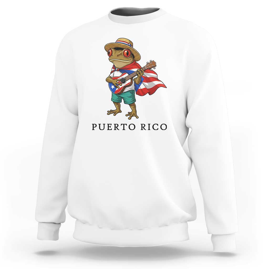 Coqui Frog Puerto Rico Sweatshirt Boricua Taino Island Pride