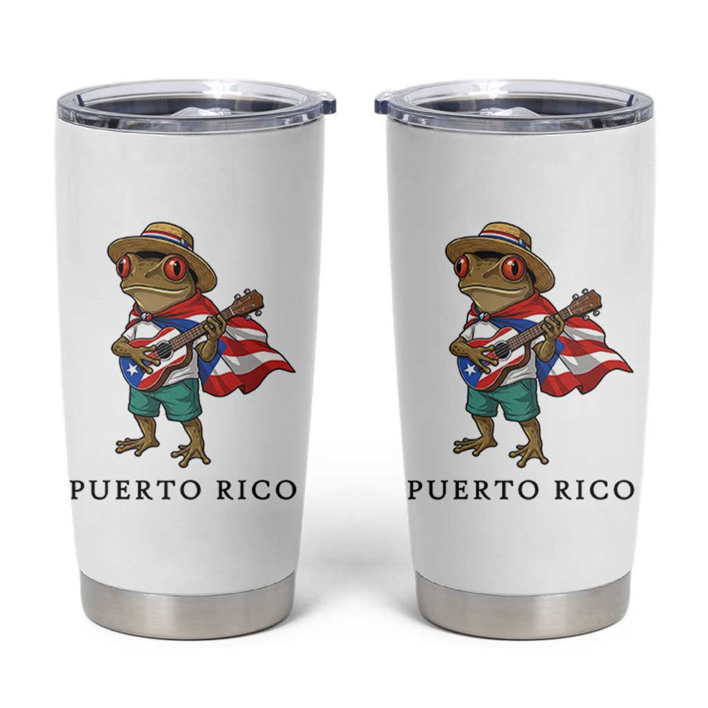Coqui Frog Puerto Rico Tumbler Cup Boricua Taino Island Pride