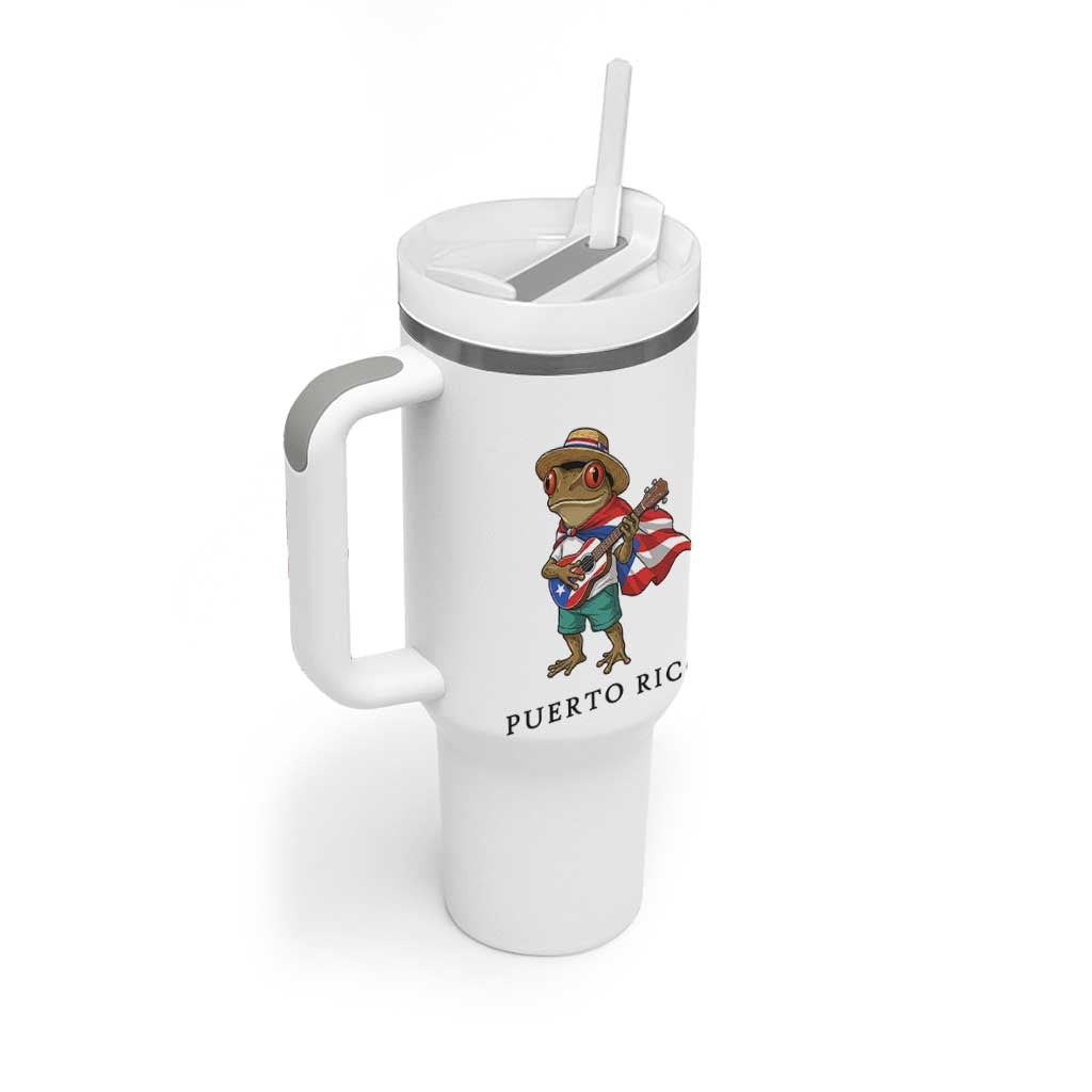 Coqui Frog Puerto Rico Tumbler With Handle Boricua Taino Island Pride