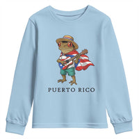 Coqui Frog Puerto Rico Youth Sweatshirt Boricua Taino Island Pride