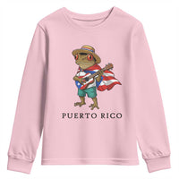 Coqui Frog Puerto Rico Youth Sweatshirt Boricua Taino Island Pride