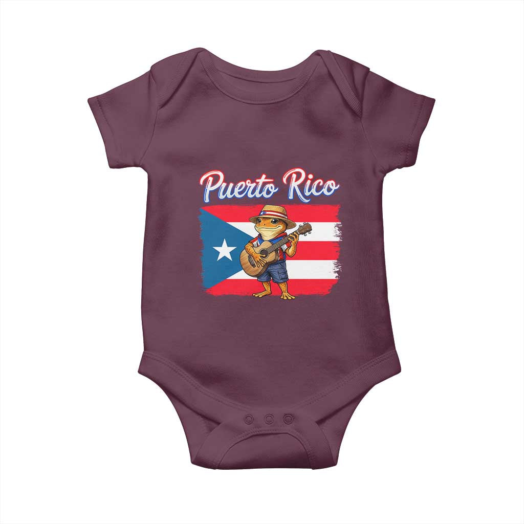 Coqui Frog Puerto Rico Flag Baby Onesie Puerto Rican Taino Boricua