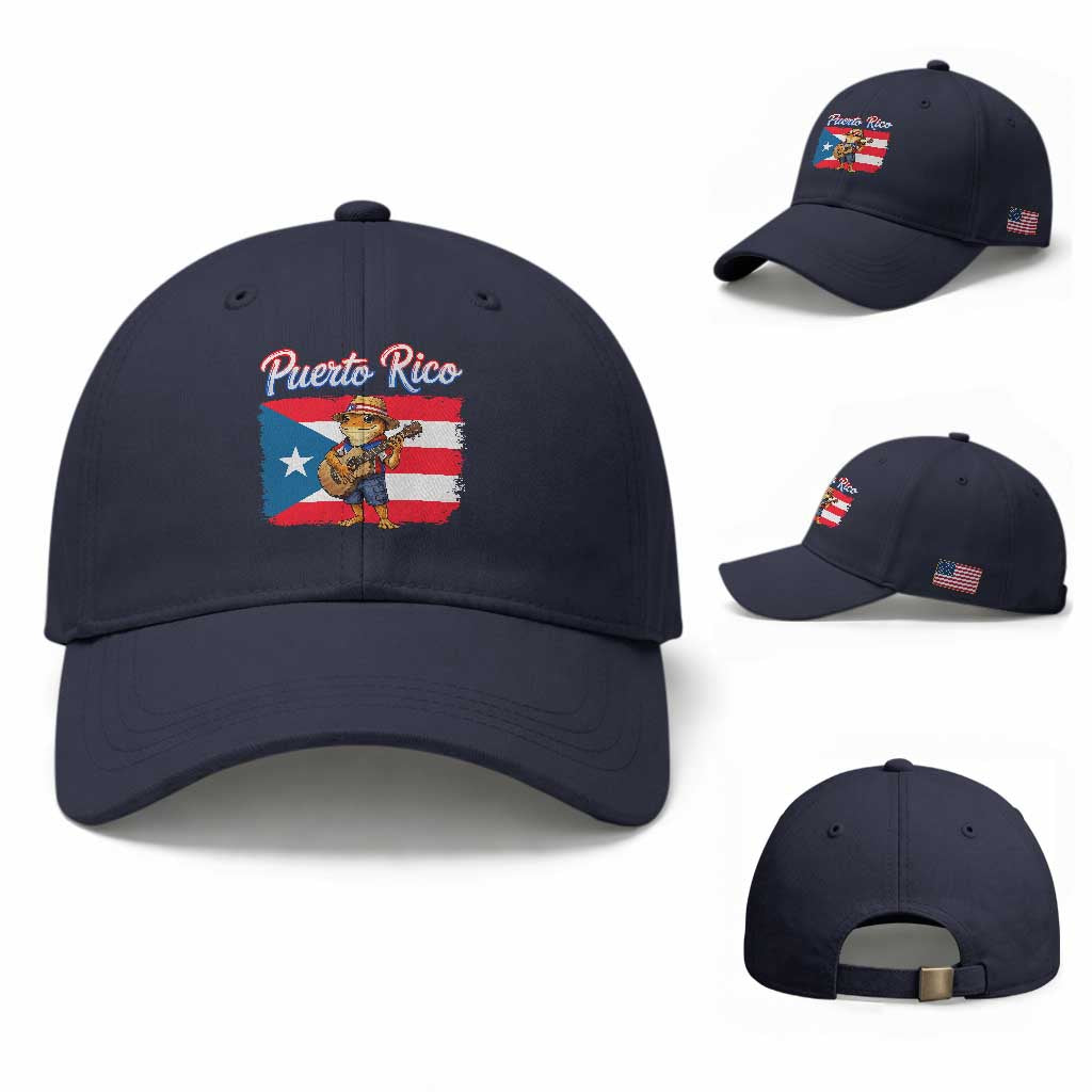 Coqui Frog Puerto Rico Flag Baseball Cap Puerto Rican Taino Boricua