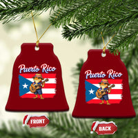 Coqui Frog Puerto Rico Flag Ceramic Ornament Puerto Rican Taino Boricua