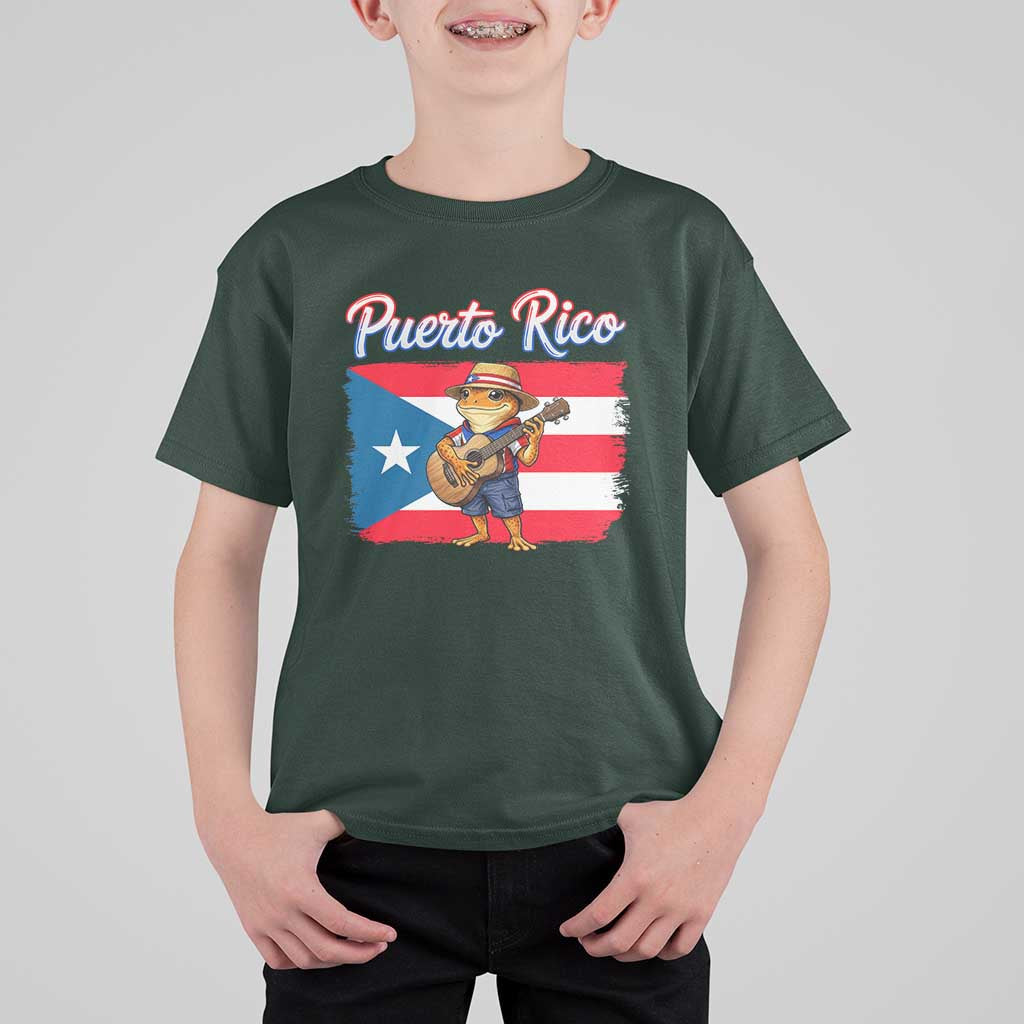 Coqui Frog Puerto Rico Flag T Shirt For Kid Puerto Rican Taino Boricua