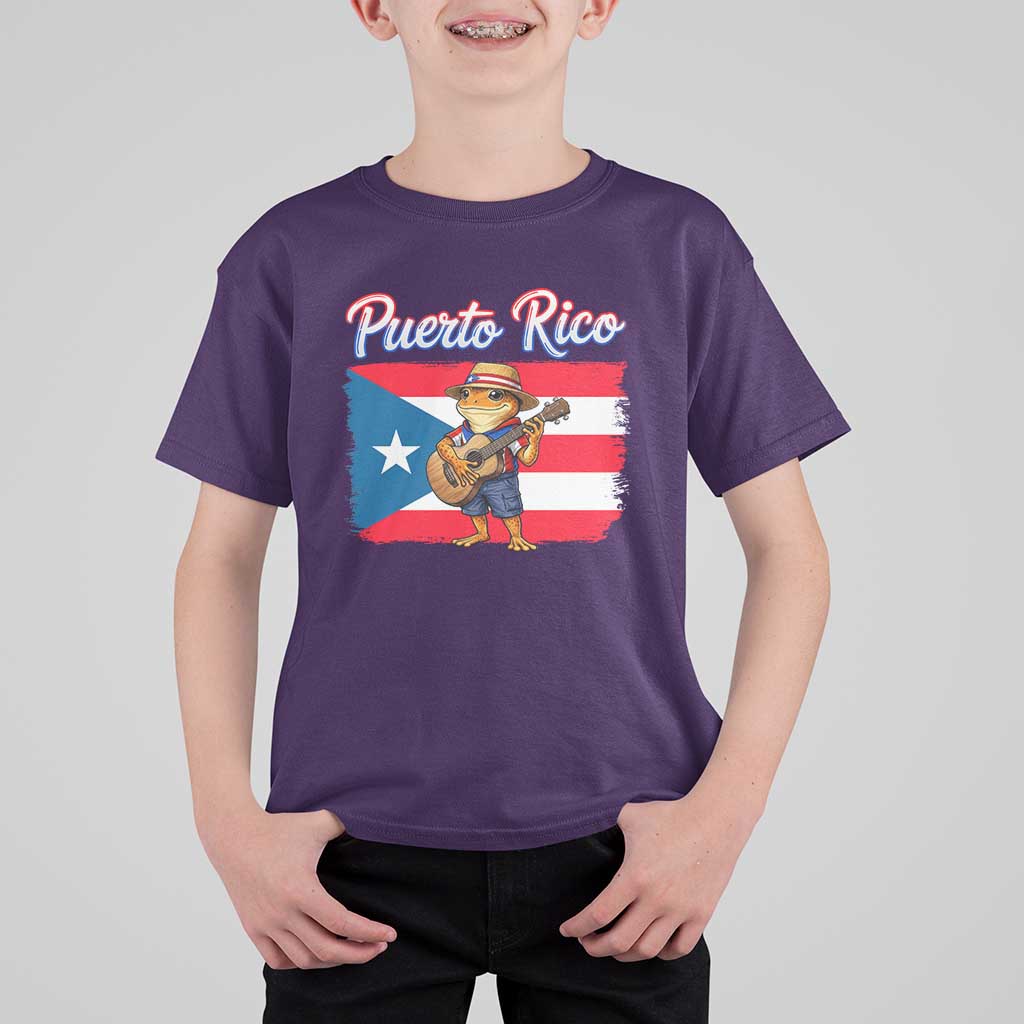 Coqui Frog Puerto Rico Flag T Shirt For Kid Puerto Rican Taino Boricua
