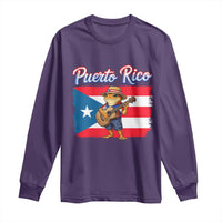 Coqui Frog Puerto Rico Flag Long Sleeve Shirt Puerto Rican Taino Boricua