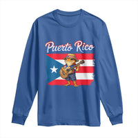 Coqui Frog Puerto Rico Flag Long Sleeve Shirt Puerto Rican Taino Boricua