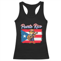 Coqui Frog Puerto Rico Flag Racerback Tank Top Puerto Rican Taino Boricua