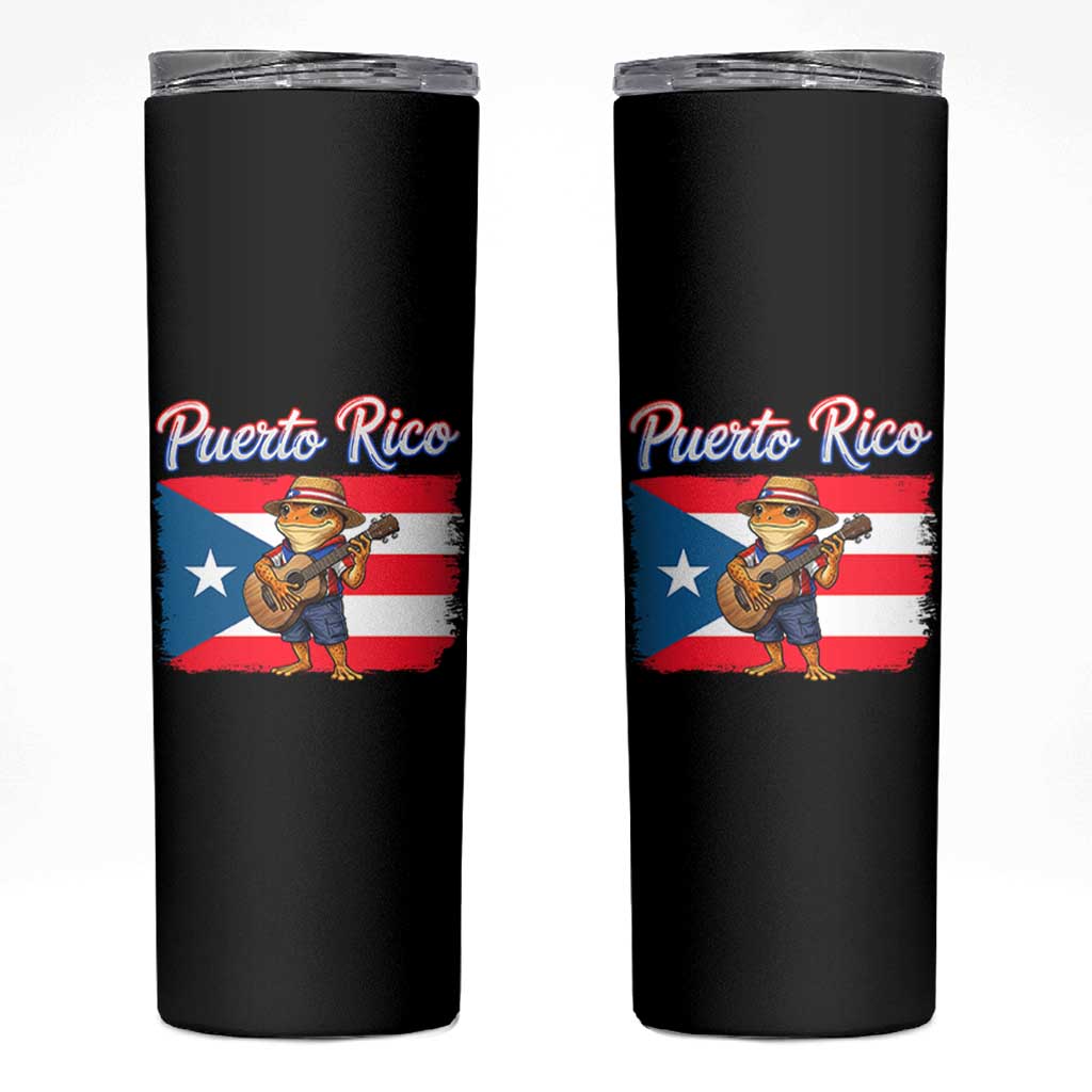 Coqui Frog Puerto Rico Flag Skinny Tumbler Puerto Rican Taino Boricua