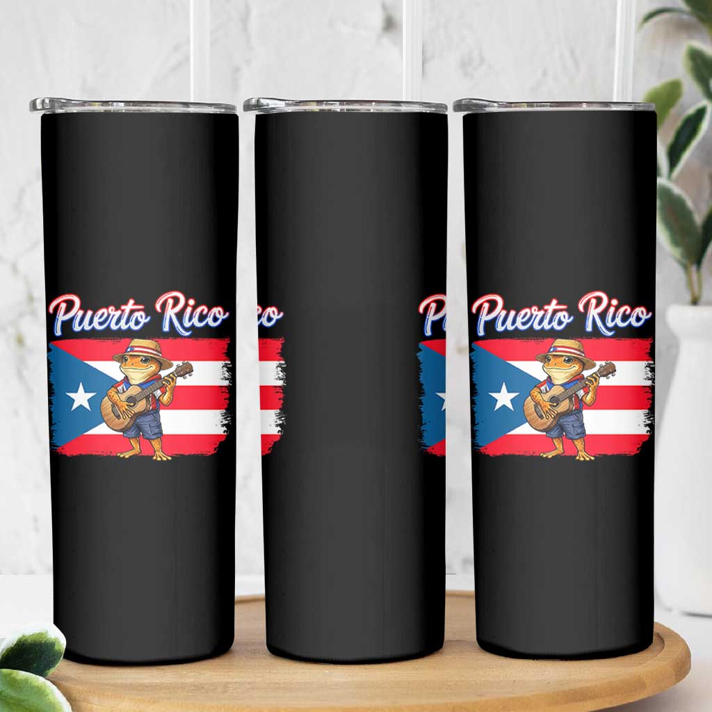Coqui Frog Puerto Rico Flag Skinny Tumbler Puerto Rican Taino Boricua