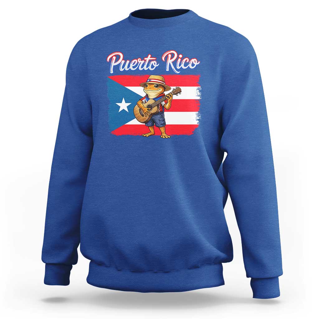 Coqui Frog Puerto Rico Flag Sweatshirt Puerto Rican Taino Boricua