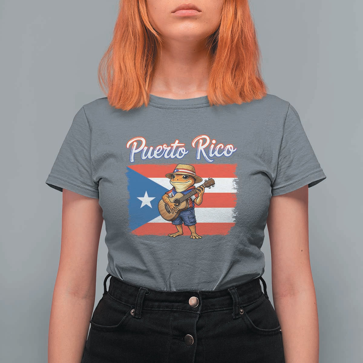 Coqui Frog Puerto Rico Flag T Shirt For Women Puerto Rican Taino Boricua