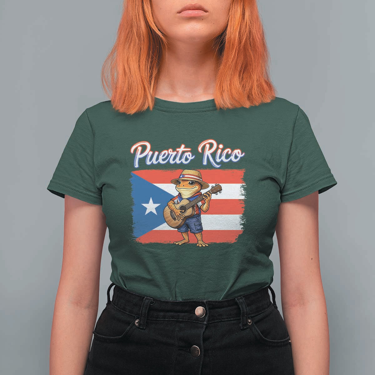Coqui Frog Puerto Rico Flag T Shirt For Women Puerto Rican Taino Boricua